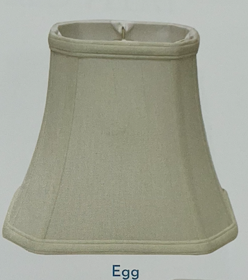 SL68 Egg Shantung Cut Corner Rectangle Bell Shade