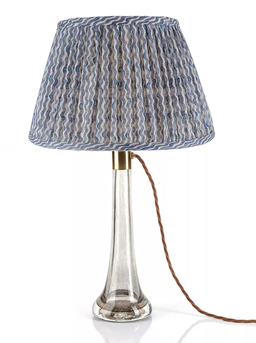 Fermoie Modified Empire Linen Shade in Blue Popple