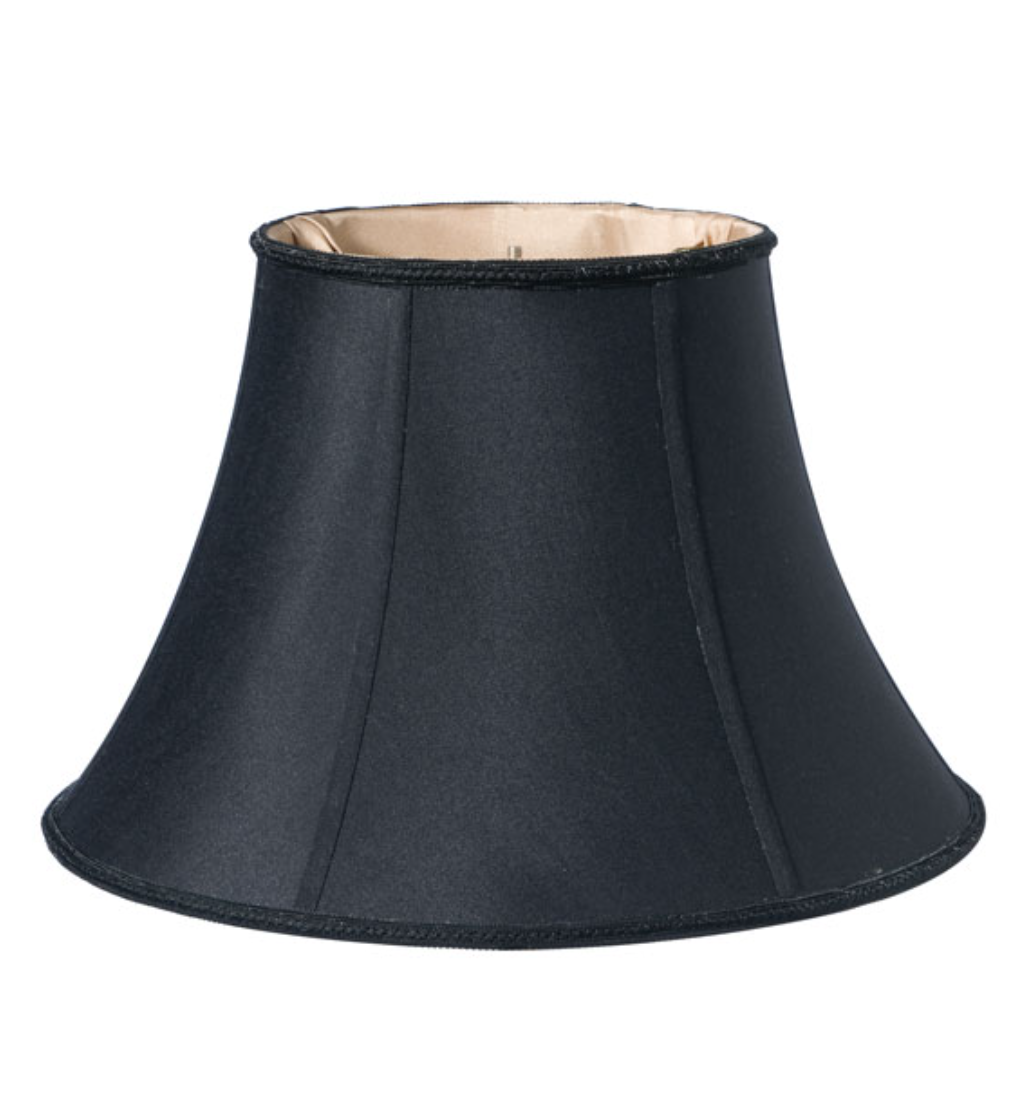 SL165 Black Shantung Transitional Bell Shade