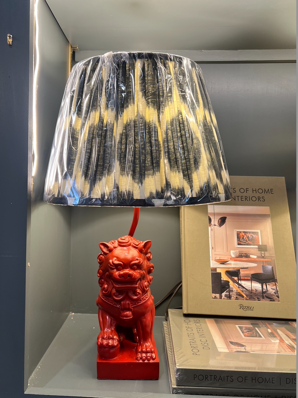 Red Foo Dog Lamp