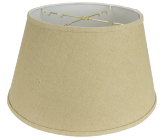 5216 Natural Burlap Floor Lampshade Hardback with Trim