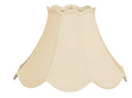 Royal DS97 Beige Shantung Scalloped Bell with Trim Shade