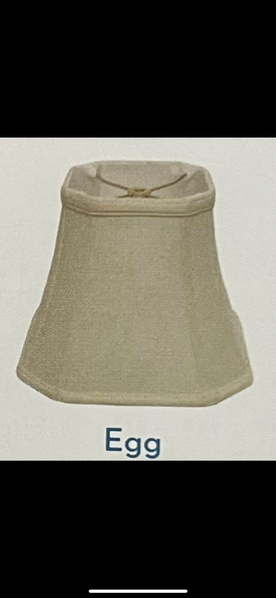 SL64 Egg Shantung Cut Corner Square Bell Shade