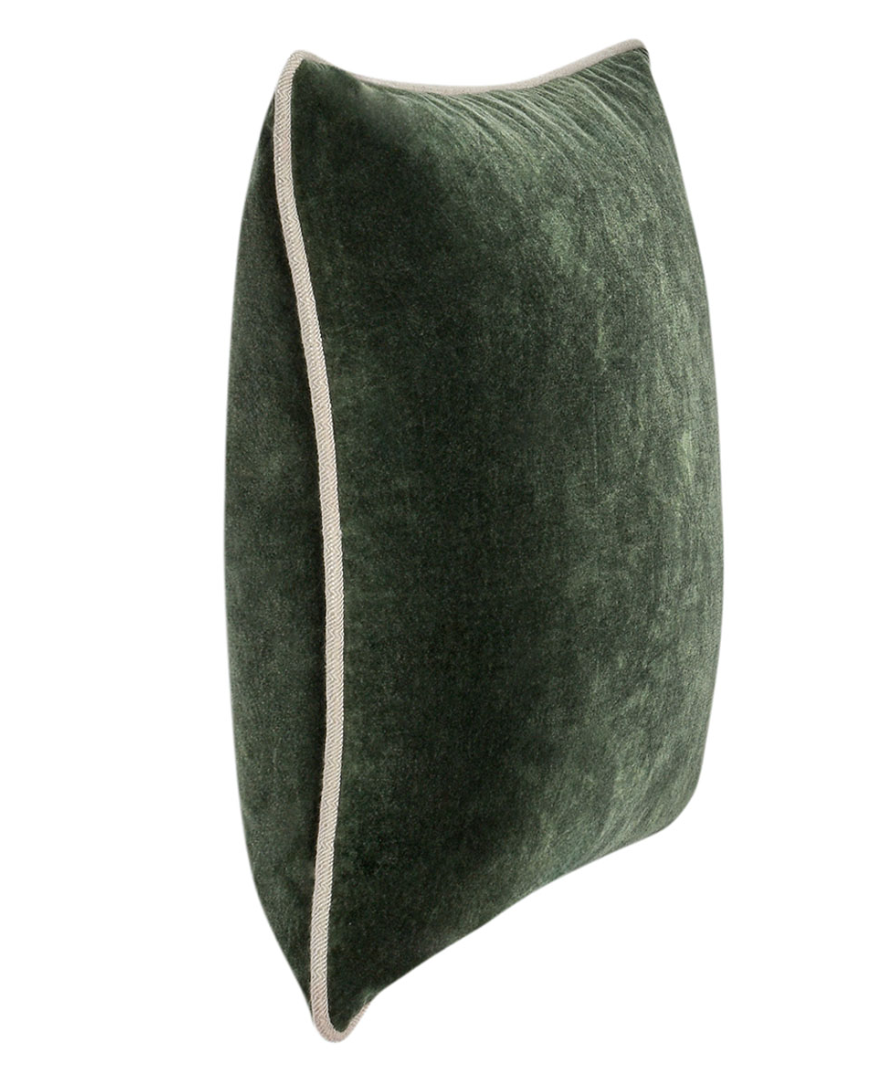 Heirloom Velvet Pillow- Forest Green