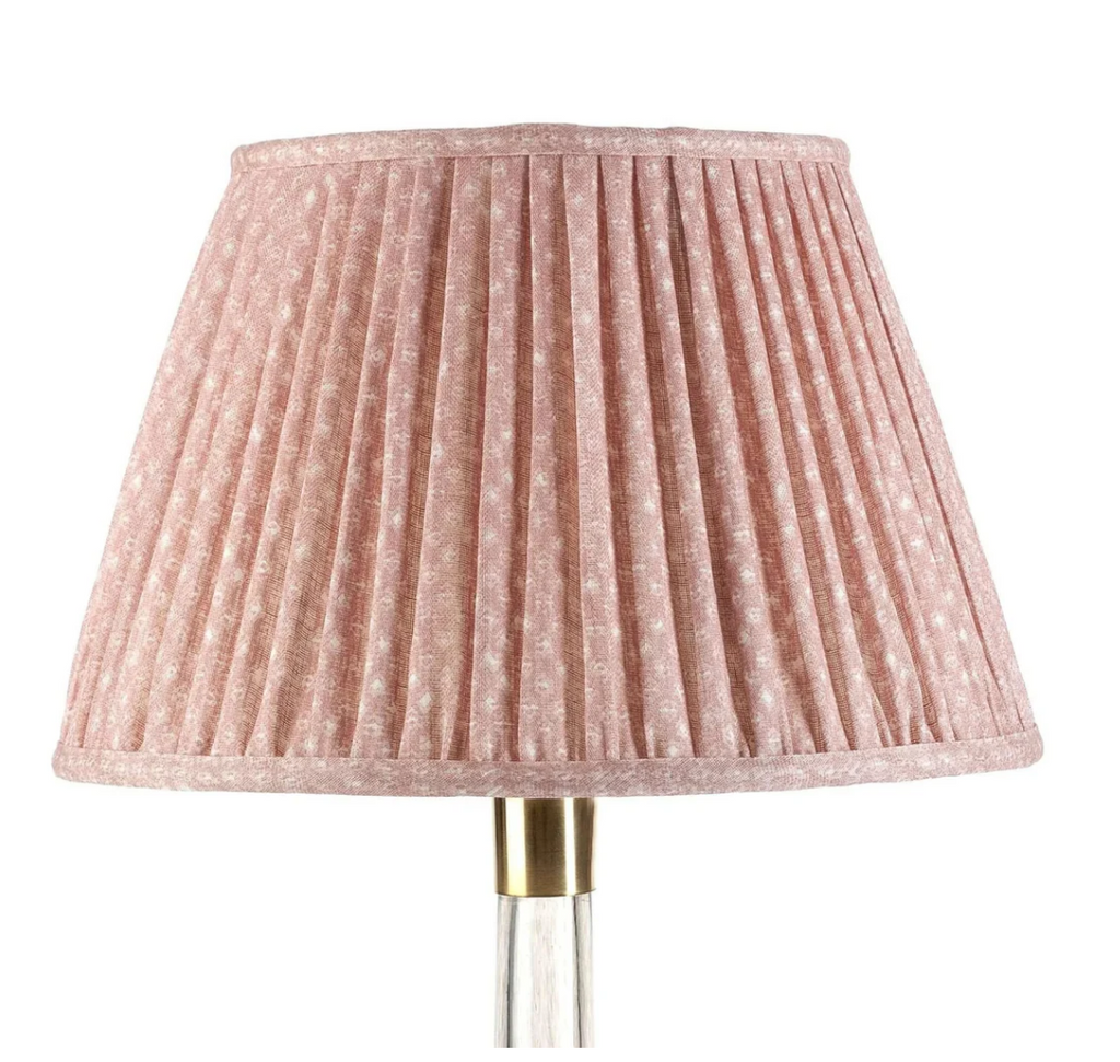 Fermoie Modified Empire Linen Shade in Pink Figured