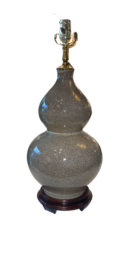 Handmade Porcelain Gourd Lamp (excluding shade)