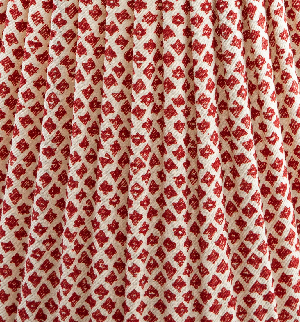 Fermoie Modified Empire Cotton Shade in Red Marden