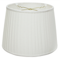 SL50 White Linen Modified Empire Shade with Linen Side Pleat
