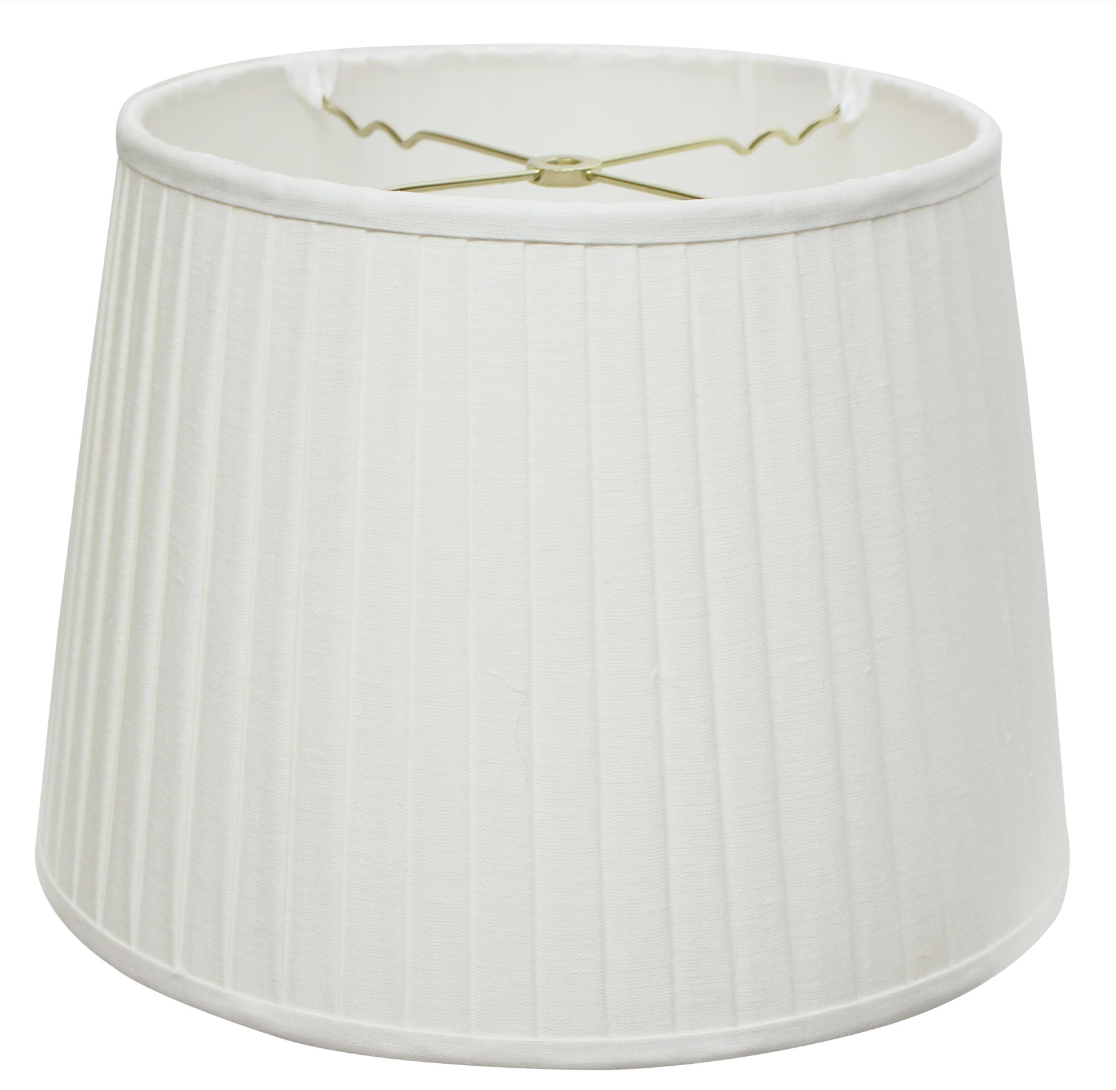SL50 White Linen Modified Empire Shade with Linen Side Pleat