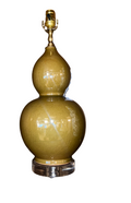 Handmade Porcelain Gourd Lamp (excluding shade)