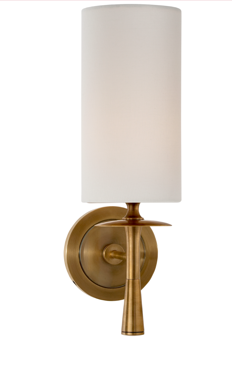Drunmore Single Sconce with Linen Shade