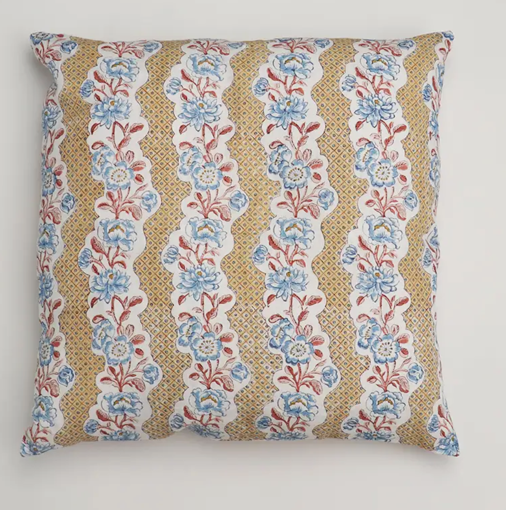 Blooming Trellis Linen Cushion Cover with Insert