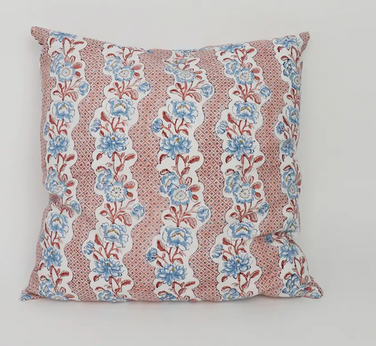 Blooming Trellis Linen Cushion Cover with Insert