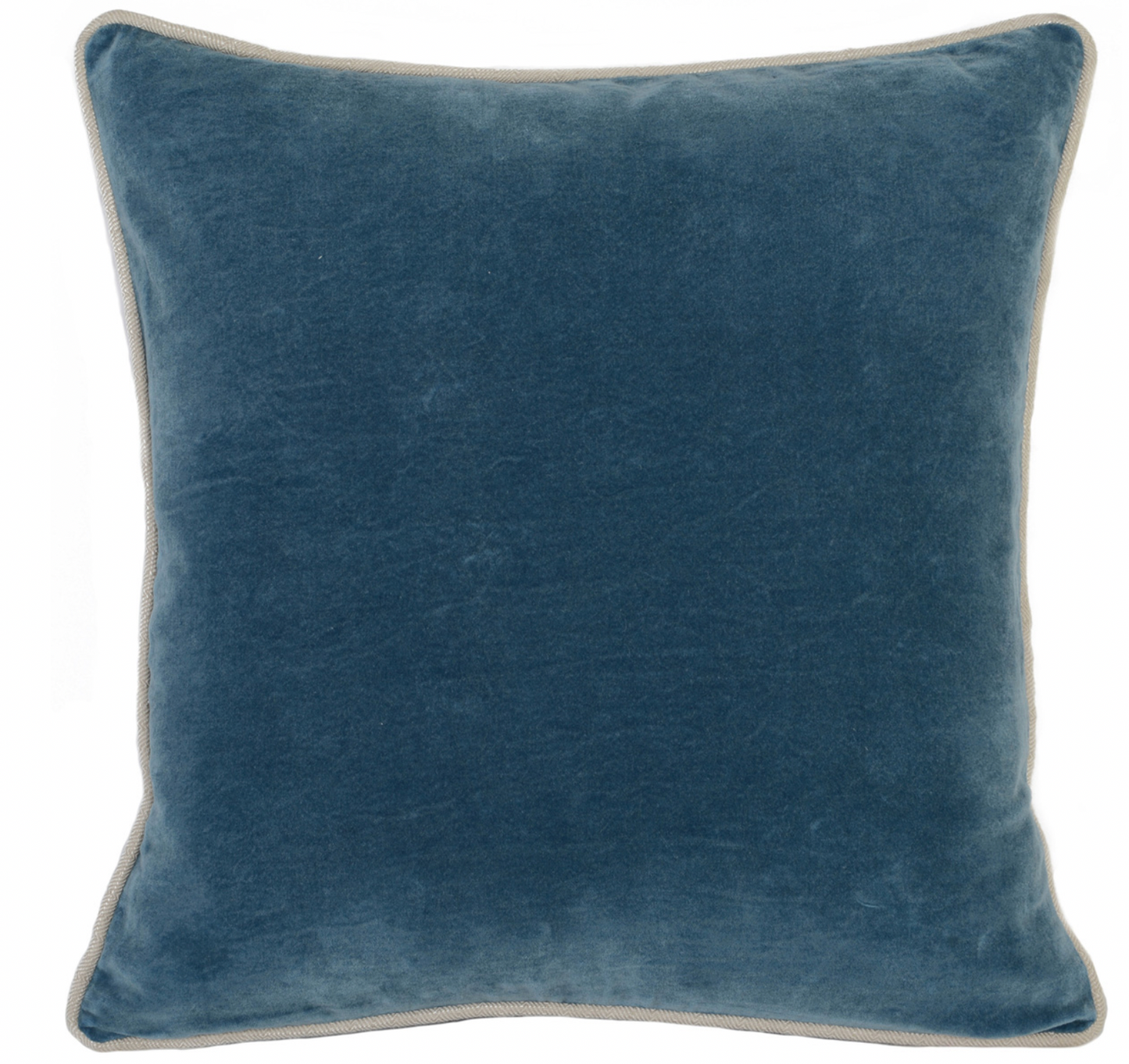 Heirloom Velvet Pillow- Marine Blue