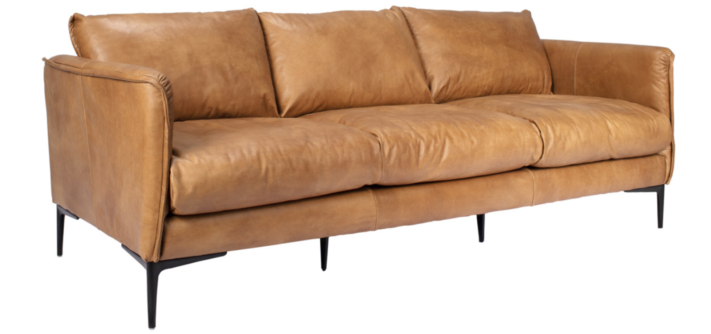 Abigail 85" Leather Sofa