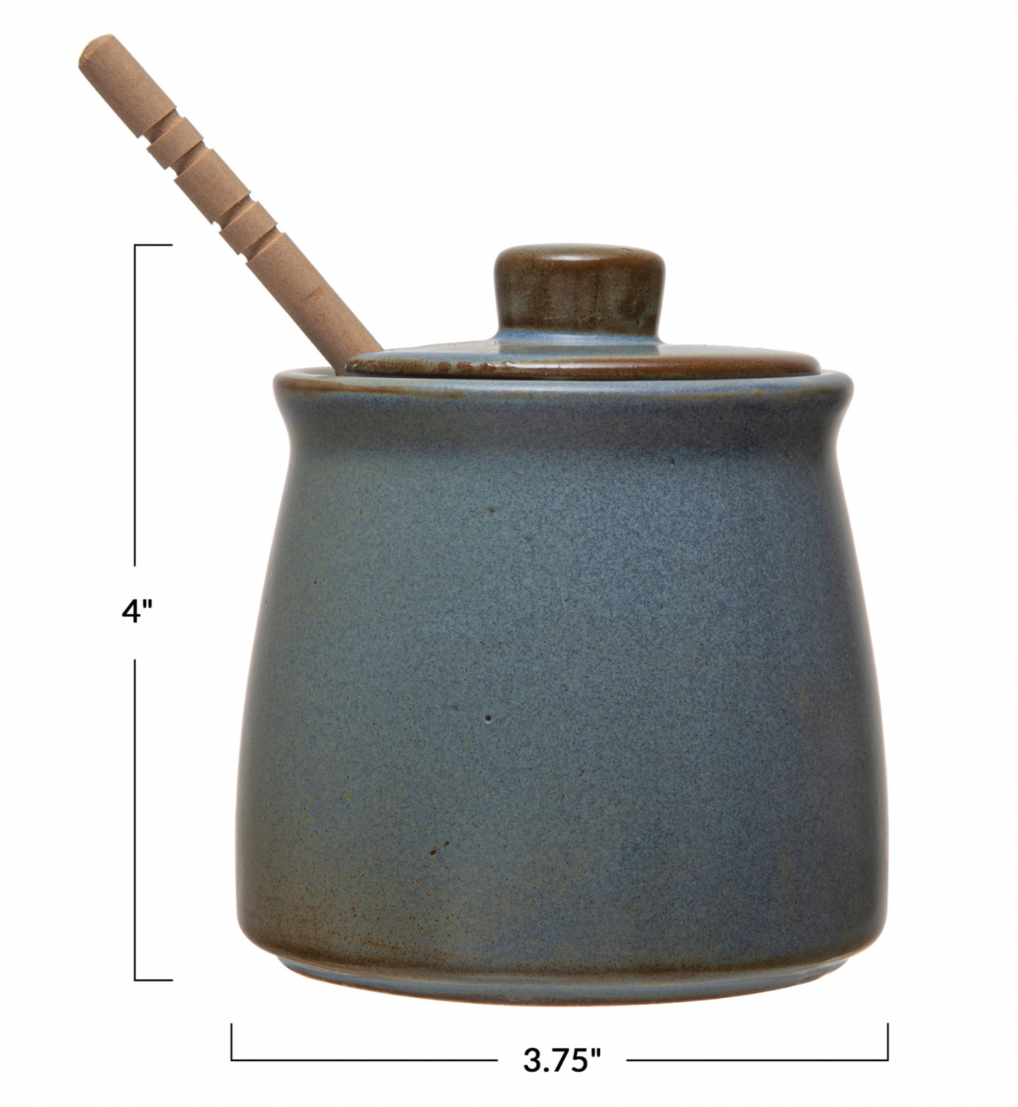 Stoneware Honey Jar with Wood Dipper