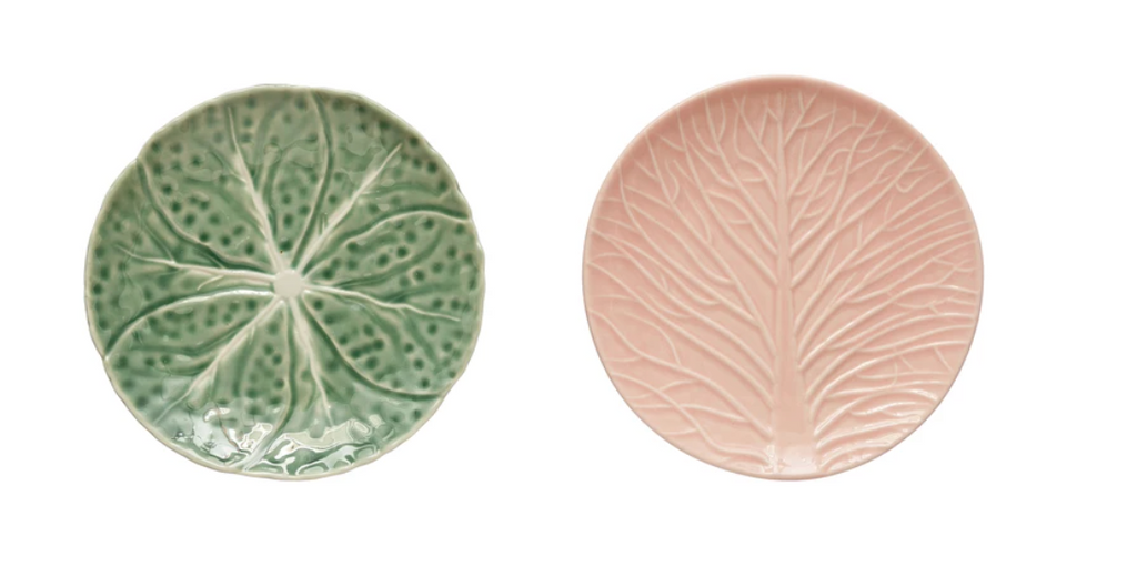 Bordallo Pinheiro Inspired Cabbage Plates