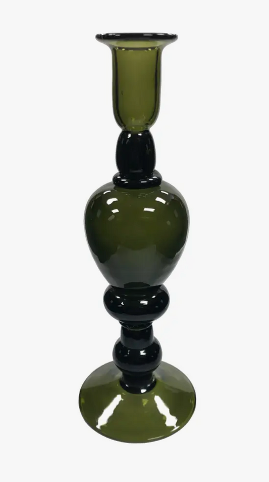 Hand Blown Glass Candlestick