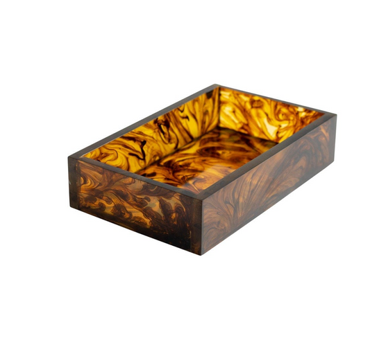 Tortoiseshell Resin Guest Towel Napkin Holder