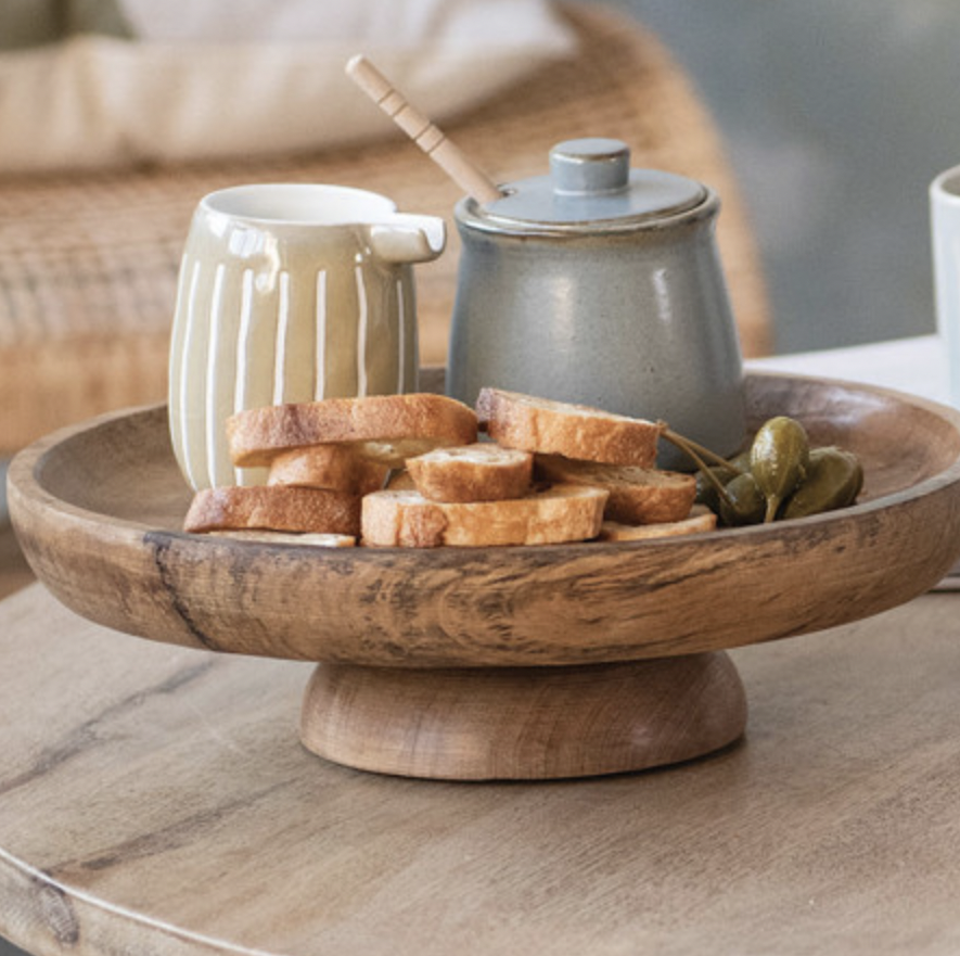 Stoneware Honey Jar with Wood Dipper