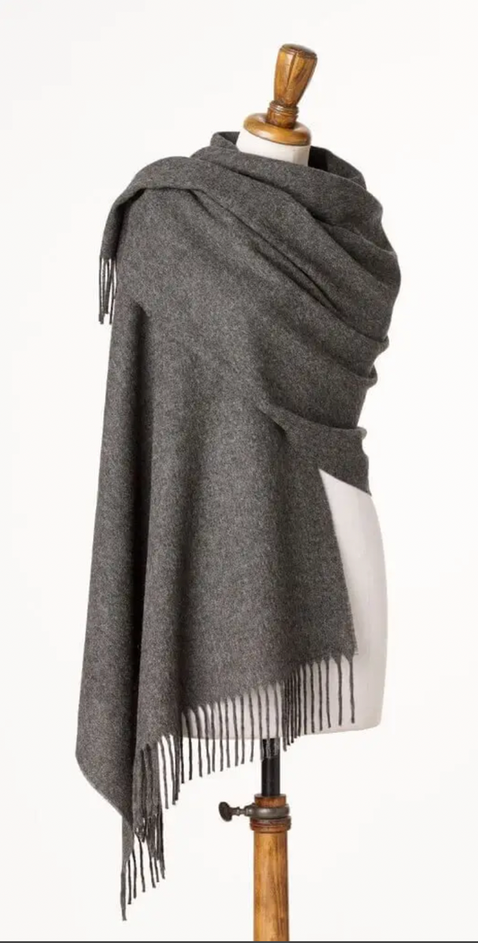 Blanket Scarf - Shawl - Stole - Wrap - Plain Luxury Gray