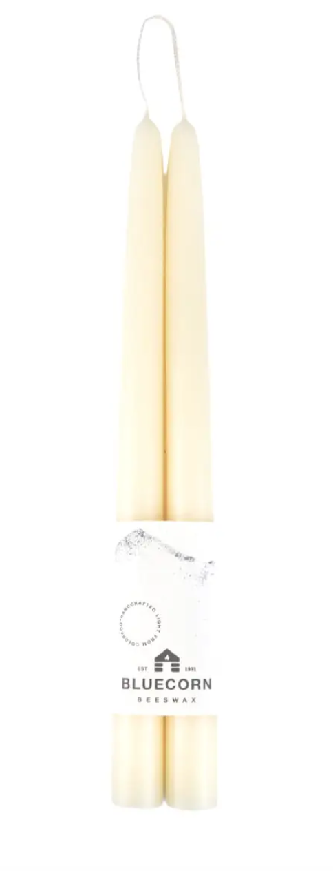 Ivory Beeswax Taper Candles