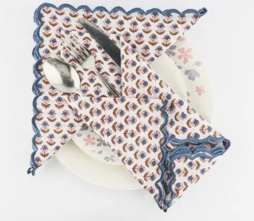 Block Print Cocktail Napkins