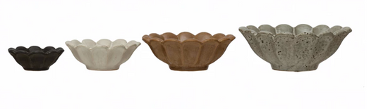 Stoneware Flower Bowls