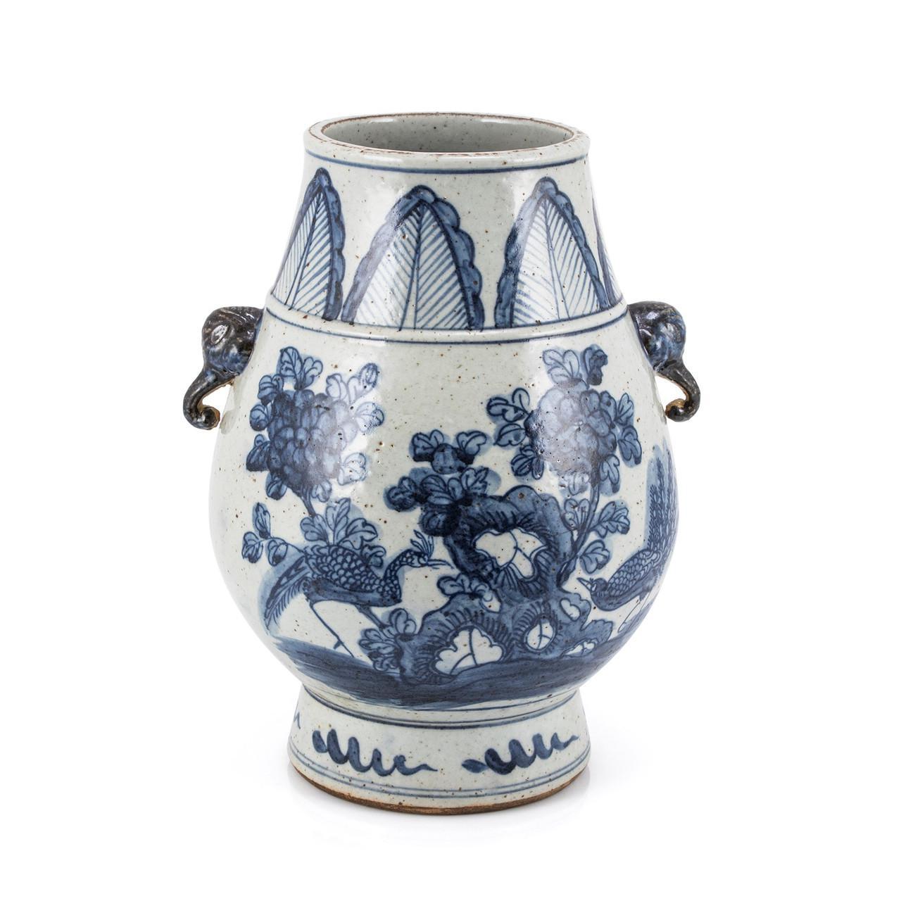 Porcelain Pheasant Flower Jar