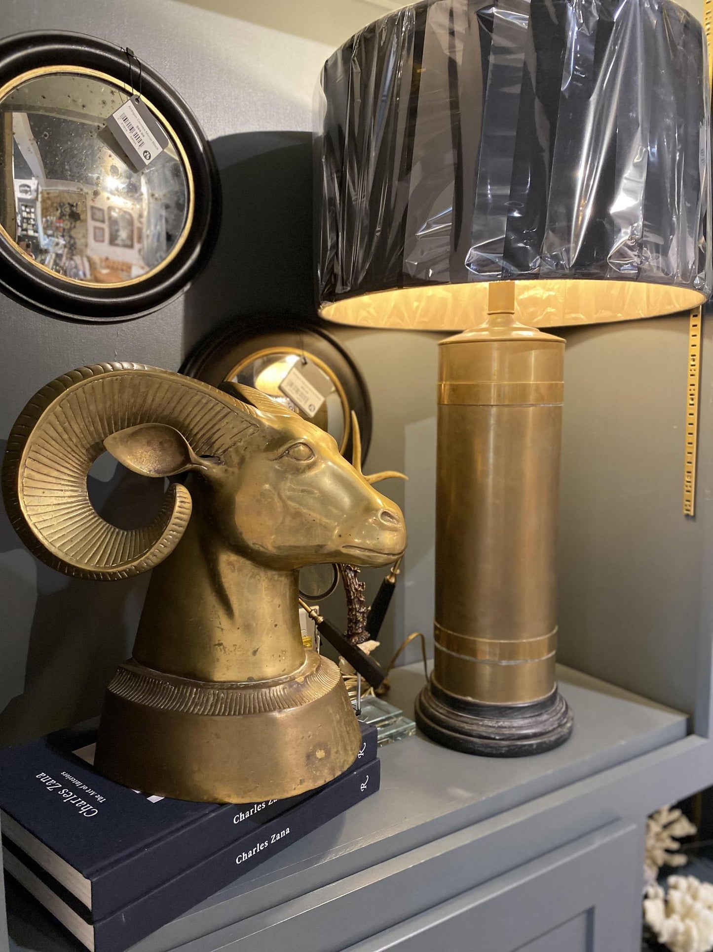 MCM Brass Ram Sculpture