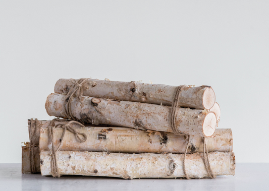 Birch Tree Logs Set of 3