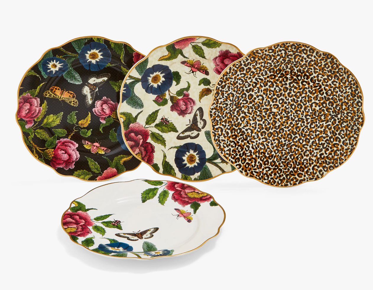 Set of 4: Assorted Dessert Plates