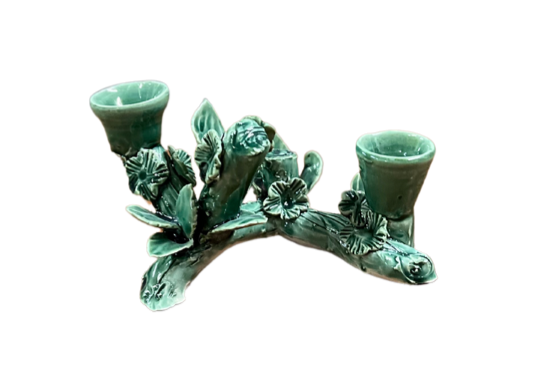 Faux Bois Candle Stick Holder