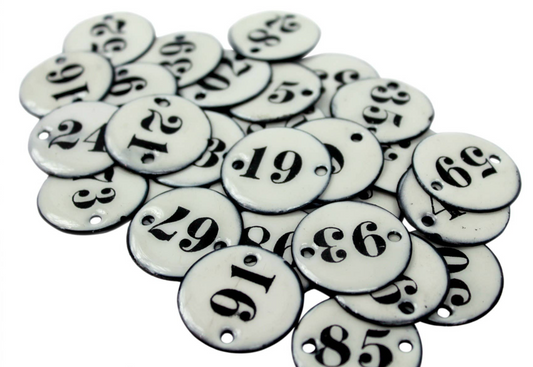 30 Numbers Tags