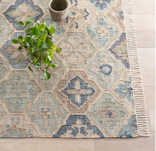 PALI BLUE WOVEN JUTE RUG