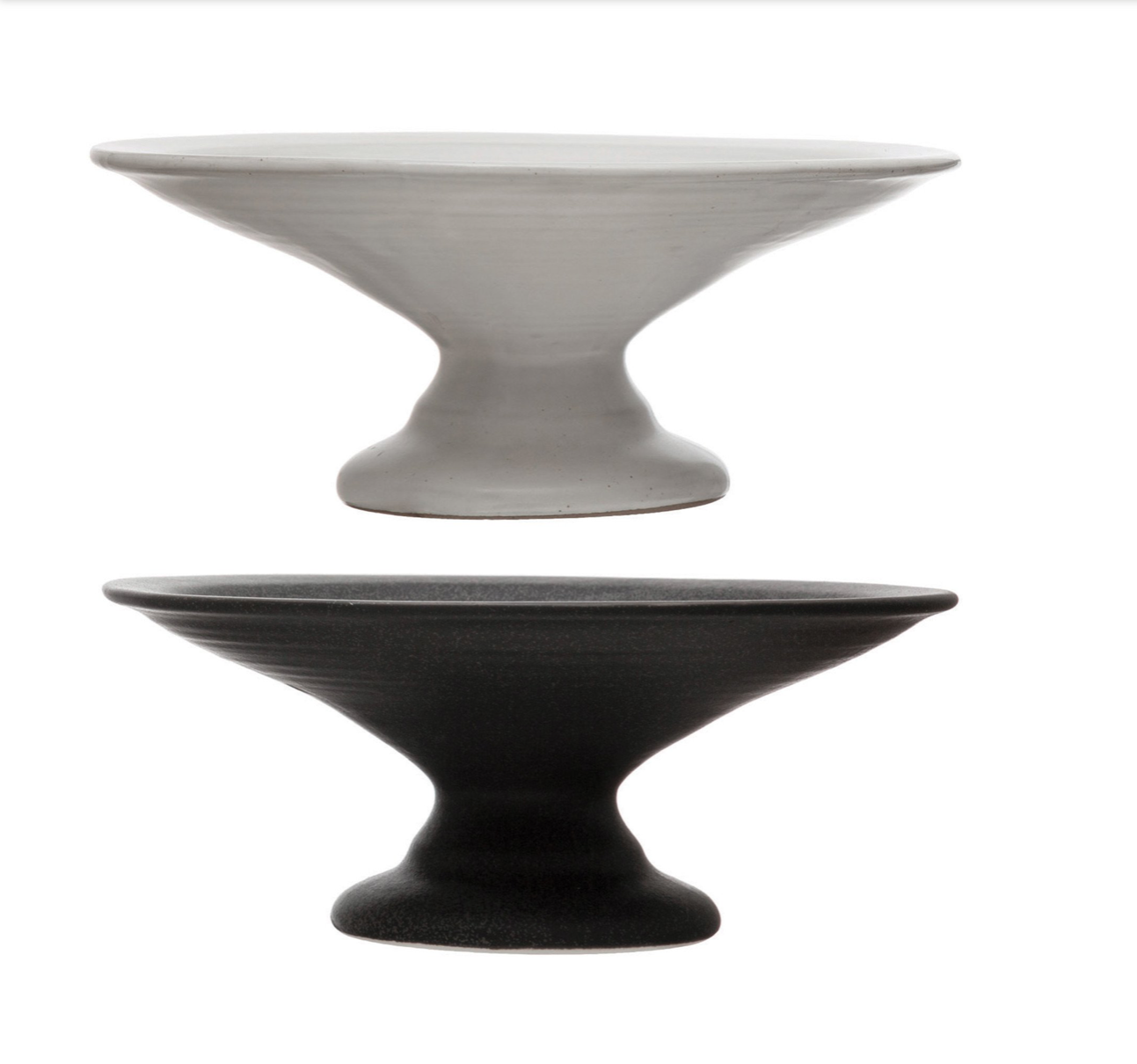 Stoneware Pedestals with Matte Finish