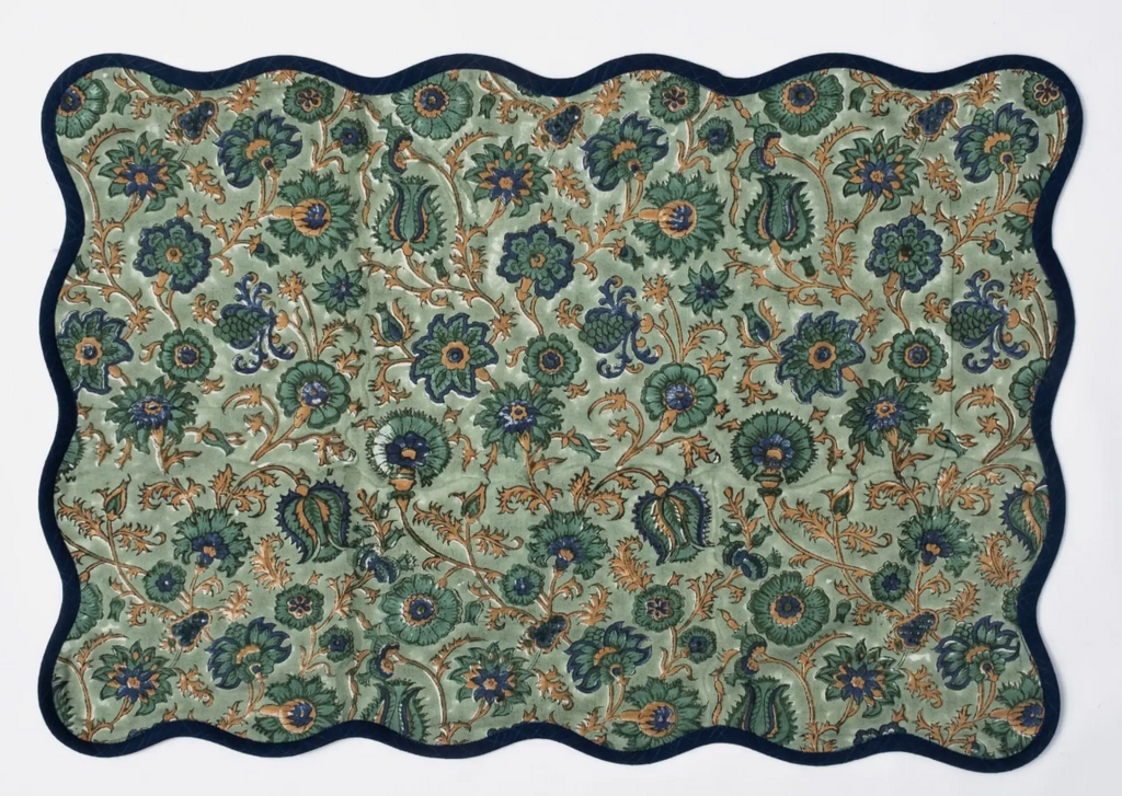 Block Print Quilted Placemat