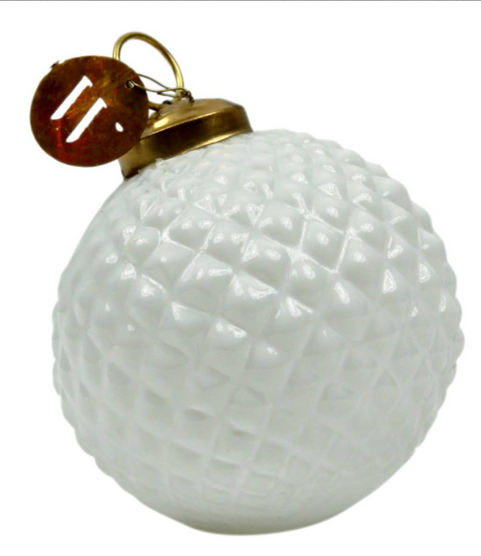 White Christmas Ball Ornament