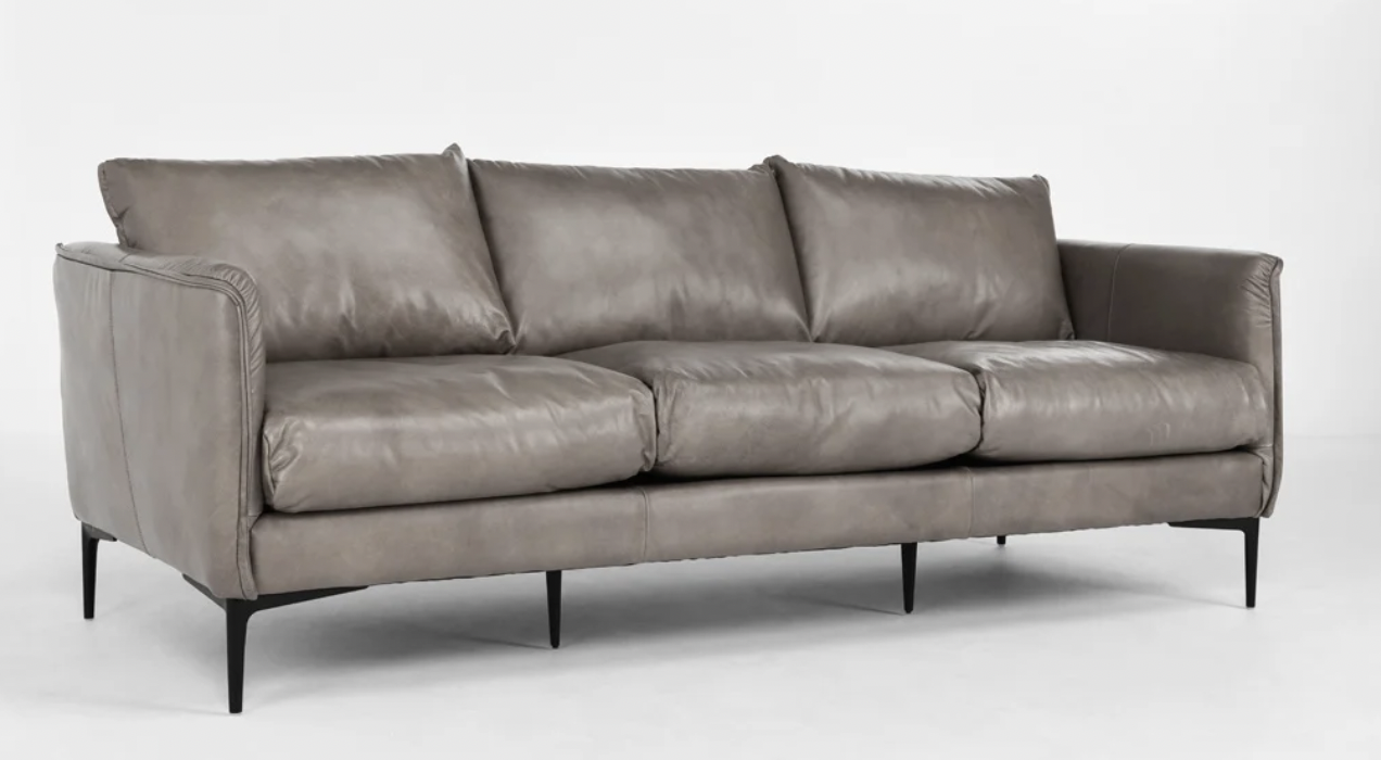 Abigail 85" Leather Sofa