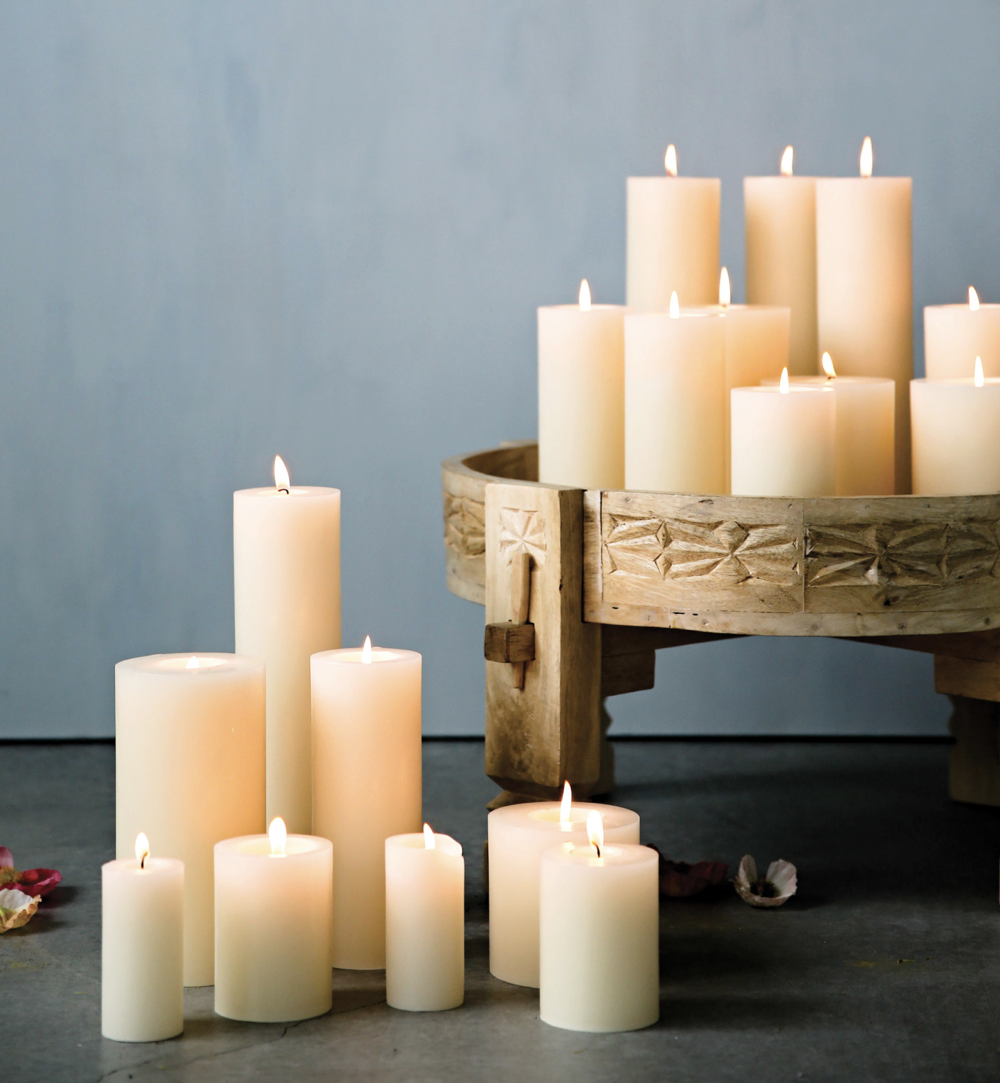 Unscented Pillar Candles