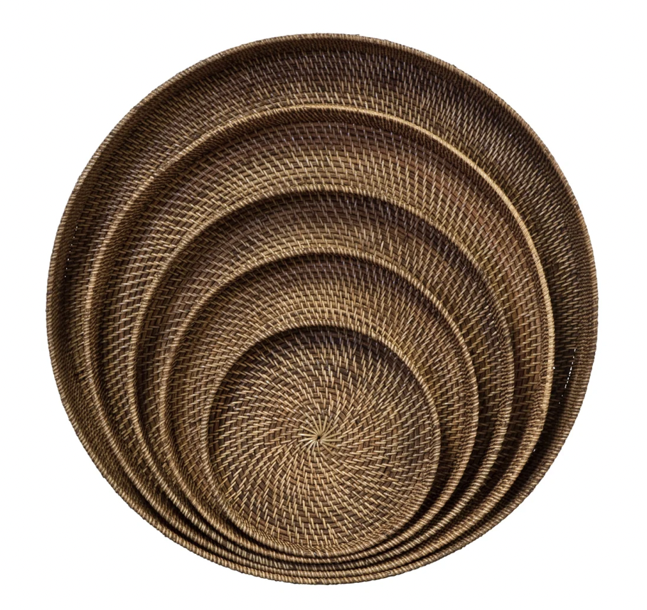 Rattan Round Trays